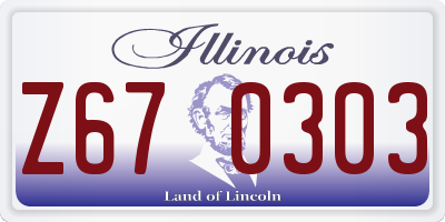 IL license plate Z670303