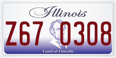 IL license plate Z670308
