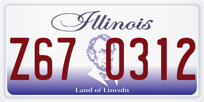 IL license plate Z670312