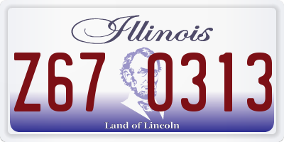 IL license plate Z670313