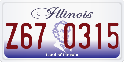 IL license plate Z670315