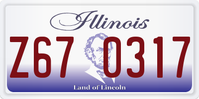 IL license plate Z670317