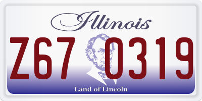 IL license plate Z670319