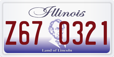 IL license plate Z670321