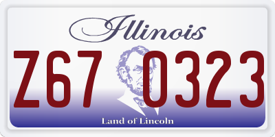 IL license plate Z670323
