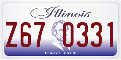 IL license plate Z670331