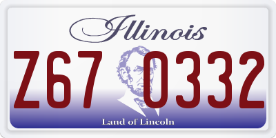 IL license plate Z670332