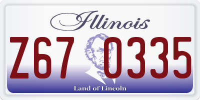 IL license plate Z670335