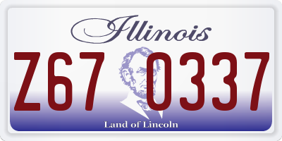 IL license plate Z670337
