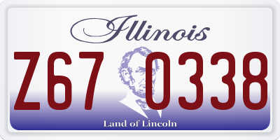 IL license plate Z670338