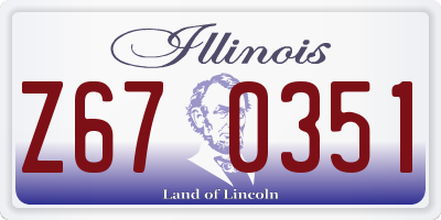 IL license plate Z670351
