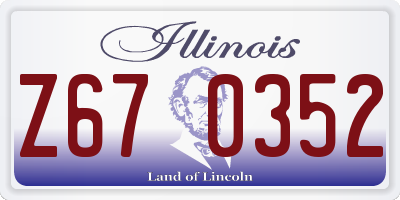 IL license plate Z670352