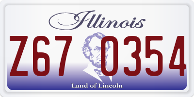 IL license plate Z670354