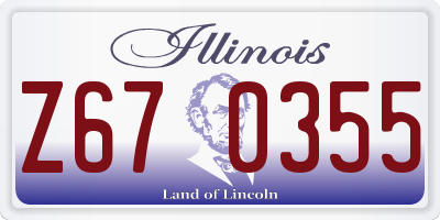 IL license plate Z670355