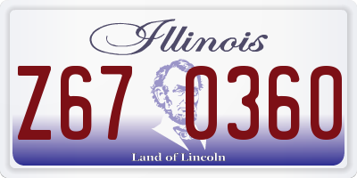 IL license plate Z670360