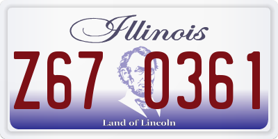 IL license plate Z670361