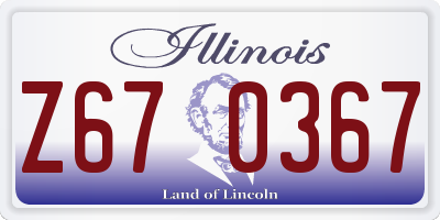 IL license plate Z670367