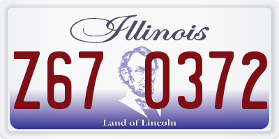 IL license plate Z670372
