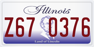 IL license plate Z670376