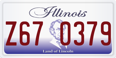 IL license plate Z670379