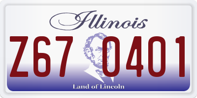IL license plate Z670401