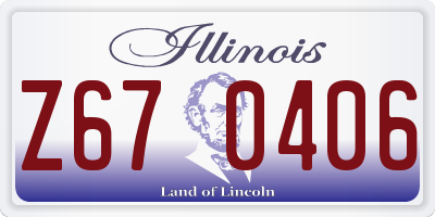 IL license plate Z670406