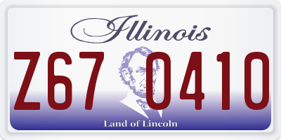 IL license plate Z670410