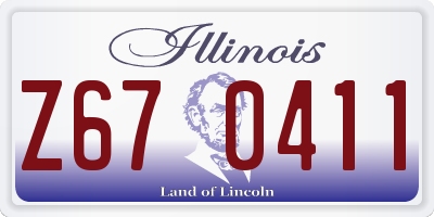 IL license plate Z670411