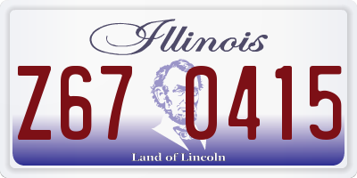 IL license plate Z670415