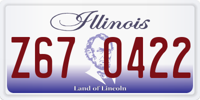 IL license plate Z670422