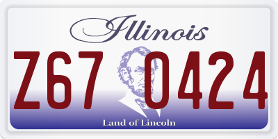 IL license plate Z670424