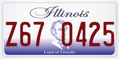 IL license plate Z670425
