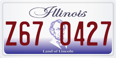 IL license plate Z670427