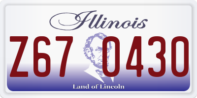IL license plate Z670430
