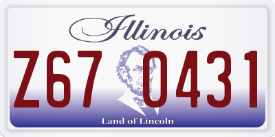 IL license plate Z670431