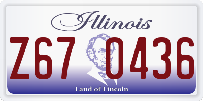 IL license plate Z670436