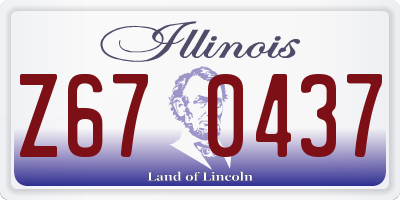 IL license plate Z670437