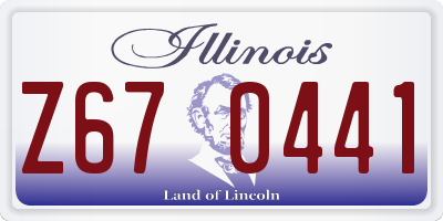 IL license plate Z670441