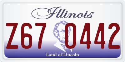 IL license plate Z670442