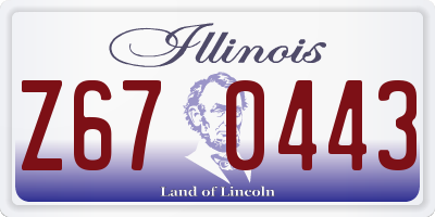 IL license plate Z670443