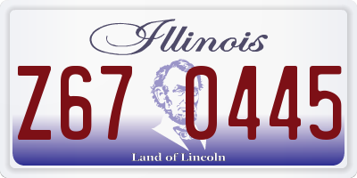 IL license plate Z670445