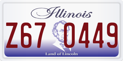 IL license plate Z670449