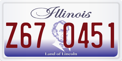 IL license plate Z670451