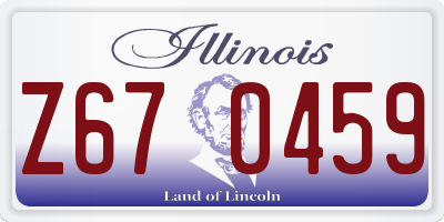IL license plate Z670459
