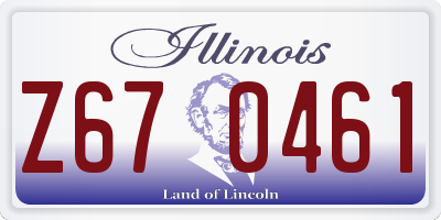 IL license plate Z670461