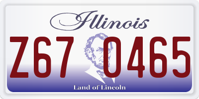 IL license plate Z670465