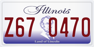 IL license plate Z670470