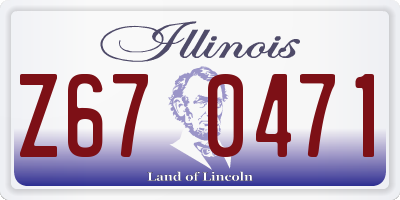 IL license plate Z670471