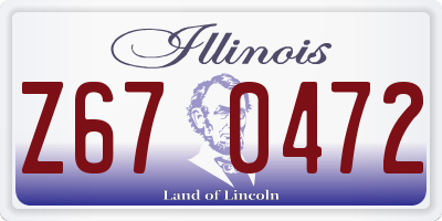 IL license plate Z670472