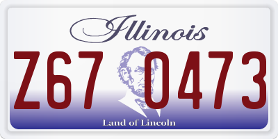 IL license plate Z670473